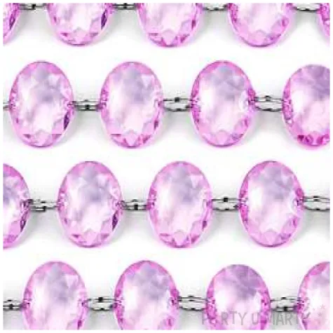 girlanda krysztalowa liliowa 18 mm 100 cm