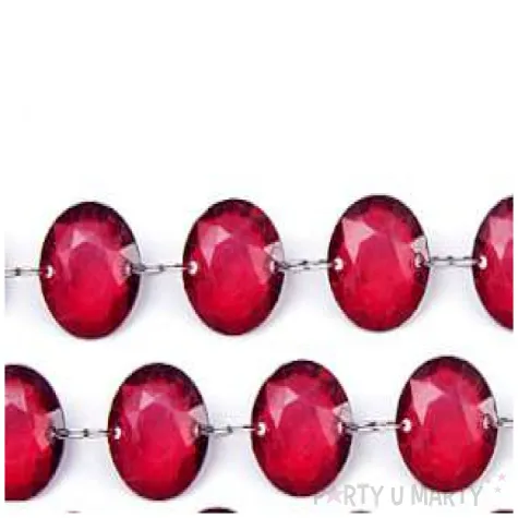 girlanda krysztalowa malinowa 18 mm 1 m