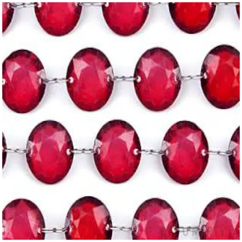 girlanda krysztalowa malinowa 18 mm 1 m