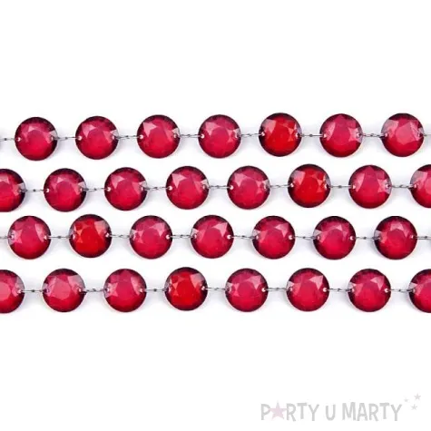 girlanda krysztalowa malinowa 18 mm 1 m