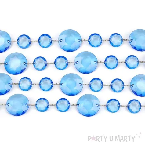 girlanda krysztalowa niebieski 1m 1szt