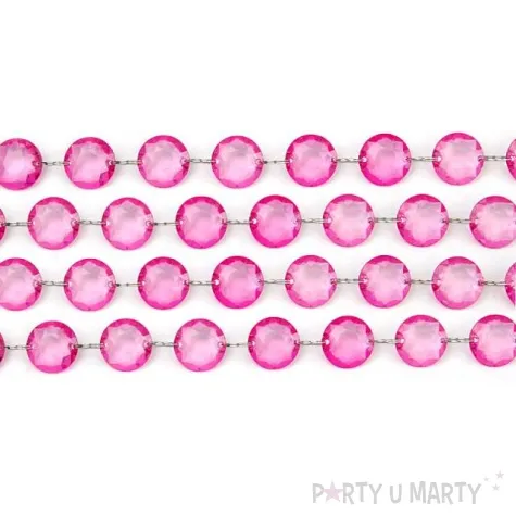 girlanda krysztalowa rozowa 18 mm 100 m