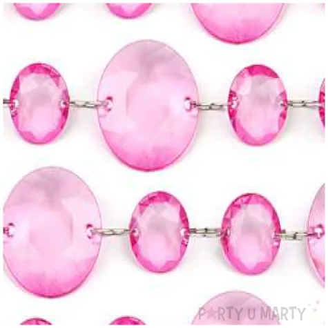 girlanda krysztalowa rozowy 100 cm 1szt