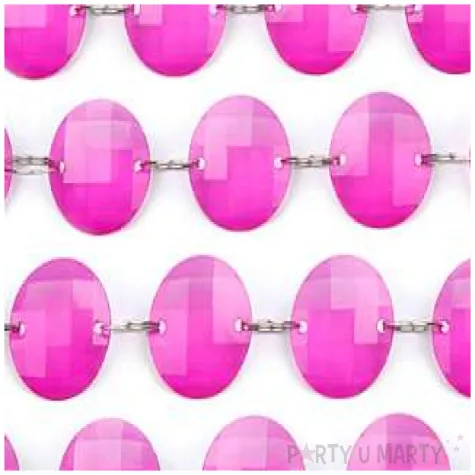 girlanda krysztalowa rozowy 1m 1szt