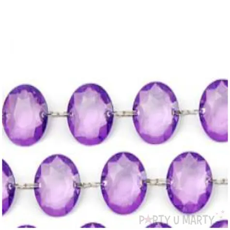 girlanda krysztalowa sliwkowa 18 mm 100 cm