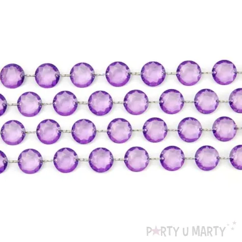 girlanda krysztalowa sliwkowa 18 mm 100 cm