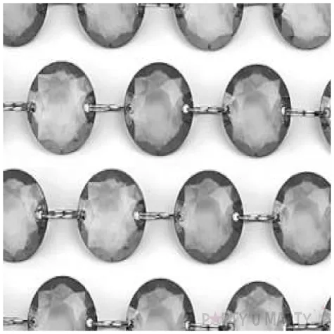girlanda krysztalowa szara 18 mm 100 cm