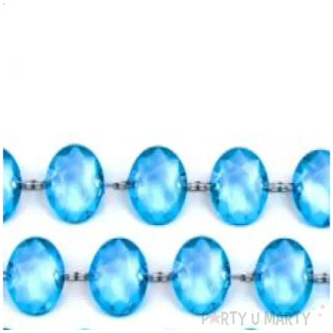 girlanda krysztalowa turkusowa ciemna 18 mm 100 cm