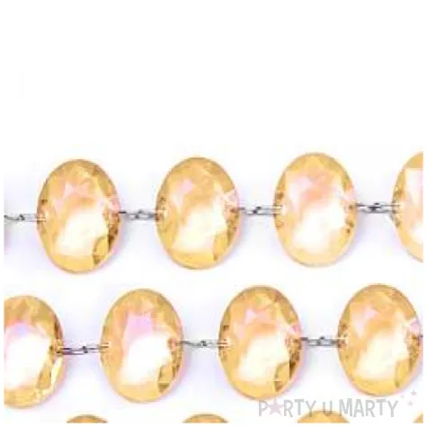 girlanda krysztalowa zlota 18 mm 100 cm