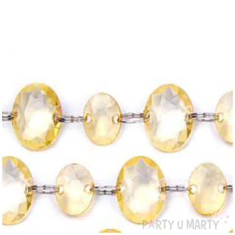 girlanda krysztalowa zloty 100 cm 1szt