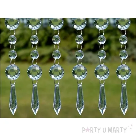 girlanda krysztalowe stozki dekoracjepolska 100 cm