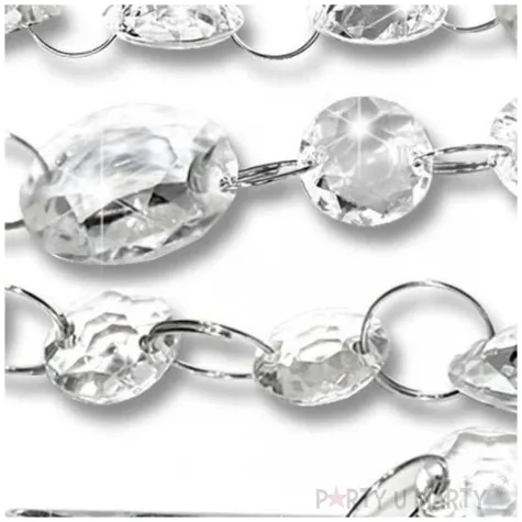 girlanda krysztalowe stozki dekoracjepolska 100 cm