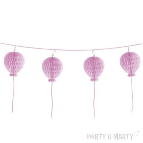 girlanda kule honeycomb rozowe 180 cm amscan