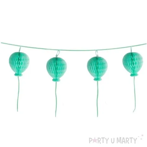 girlanda kule honeycomb turkusowe 180 cm amscan
