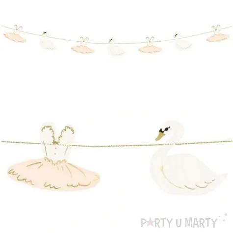 girlanda lovely swan baletnica partydeco 110 cm
