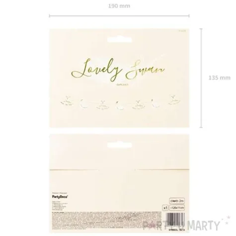 girlanda lovely swan baletnica partydeco 110 cm