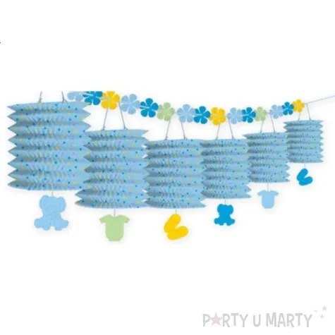 girlanda niebieskie lampiony 3 65 m 1 szt