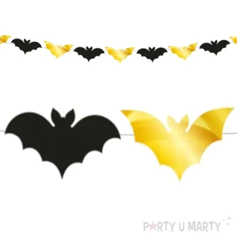 girlanda nietoperze czarno zlota partypal 250cm