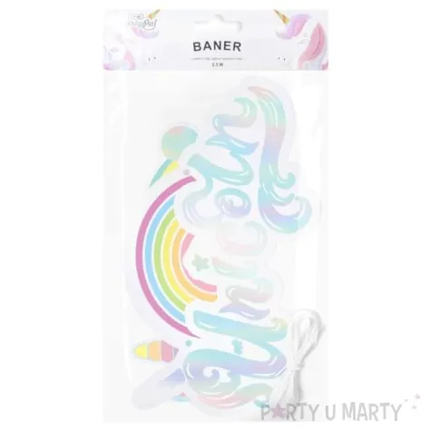 girlanda papierowa jednorozec birthday partypal 250 cm