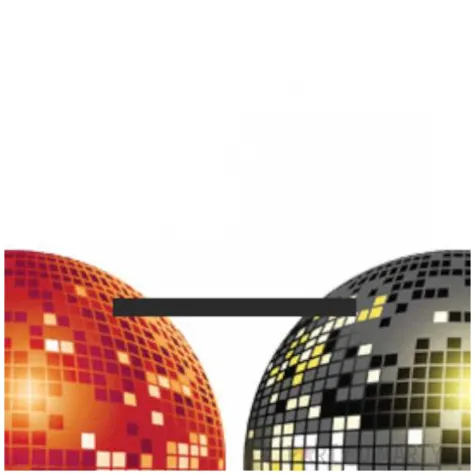 girlanda papierowa kule disco mix congee 5m