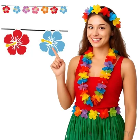 girlanda papierowa kwiaty mix guirca 300 cm