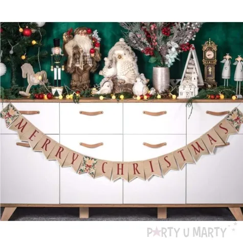 girlanda papierowa merry christmas listki boze narodzenie godan 250 cm