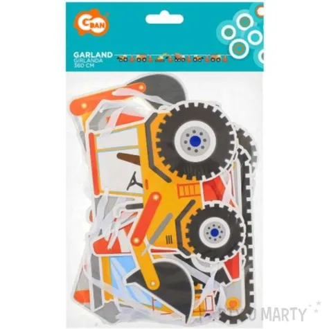 girlanda papierowa plac budowy godan 360 cm