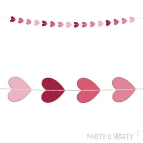 girlanda papierowa serca walentynki folat 3 m