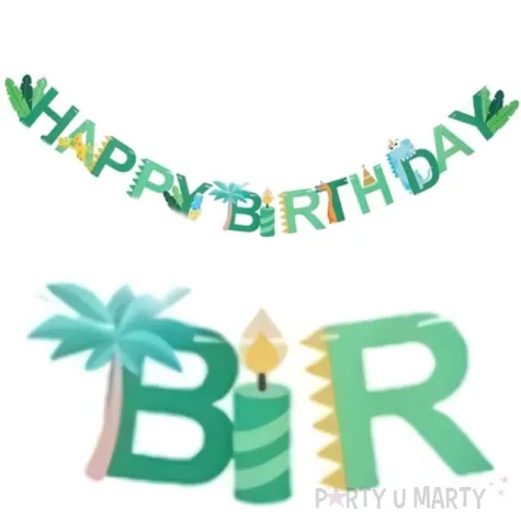 girlanda papierowa wesole dinozaury happy birthday jix 160 cm