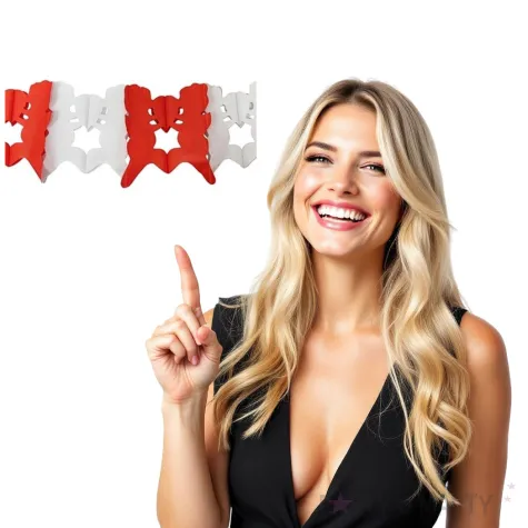 girlanda para z sercem bialo czerwona godan 400 cm