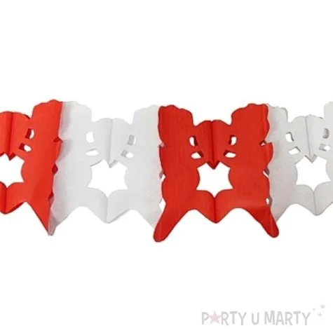 girlanda para z sercem bialo czerwona godan 400 cm