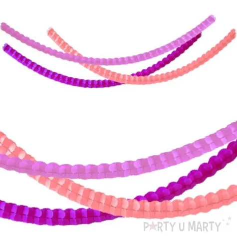 girlanda pastelowa impreza rozowy folat 3m