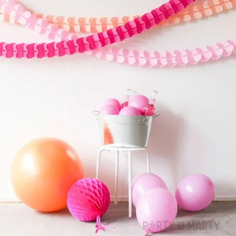 girlanda pastelowa impreza rozowy folat 3m