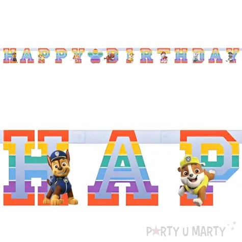 girlanda paw patrol happy birthday amscan 180 cm