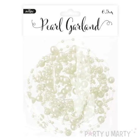girlanda perly kuleczki ecru partypal 650 cm