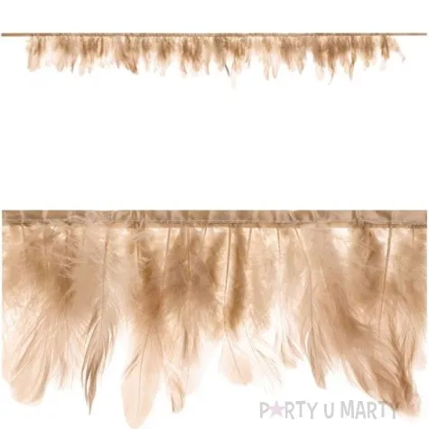 girlanda piora bezowy roz partydeco 1m