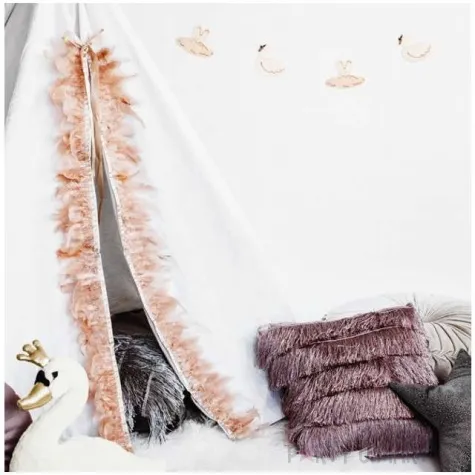 girlanda piora bezowy roz partydeco 1m