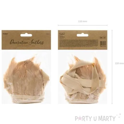 girlanda piora bezowy roz partydeco 1m