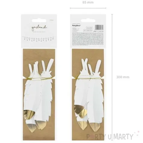 girlanda piora biala partydeco 160 cm