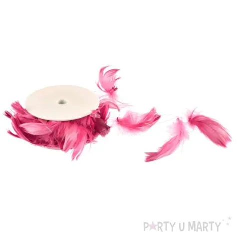 girlanda piorka na szpuli malinowa arpex 500 cm