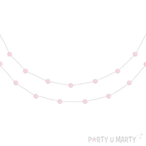 girlanda pomponikowa classic jasnorozowa partydeco 2m