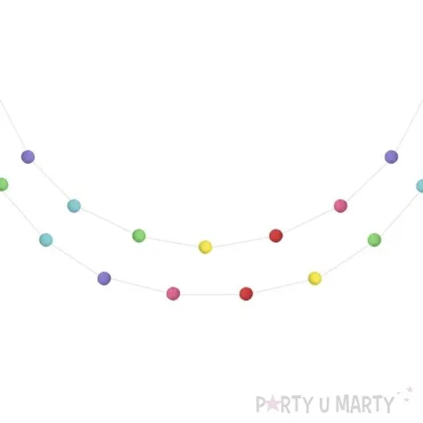 girlanda pomponikowa mix 200 cm