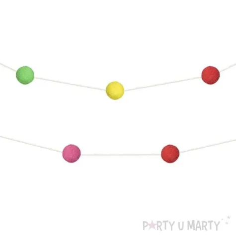 girlanda pomponikowa mix 200 cm