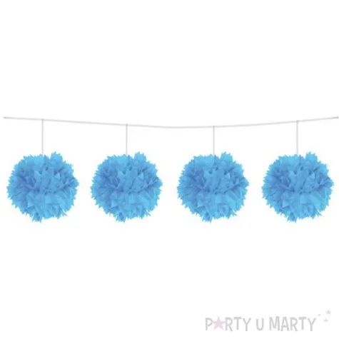 girlanda pompony niebieska folat 300 cm