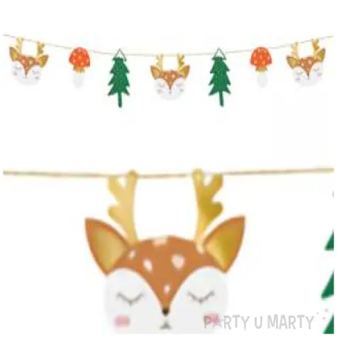 girlanda reniferki i choinki mix partydeco 170 cm