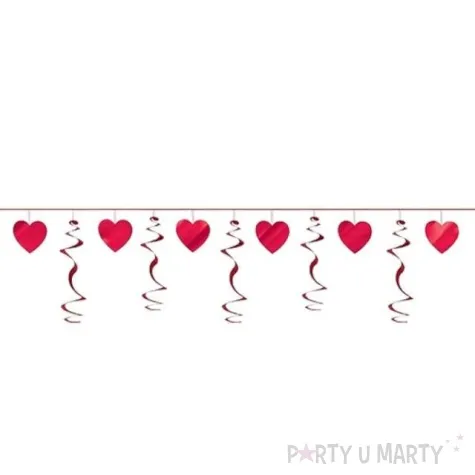 girlanda serca i spiralki 3 65 m 1 szt