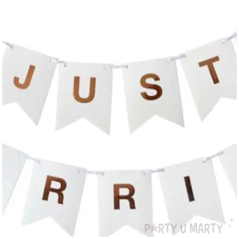 girlanda slubna just married biala godan 300 cm