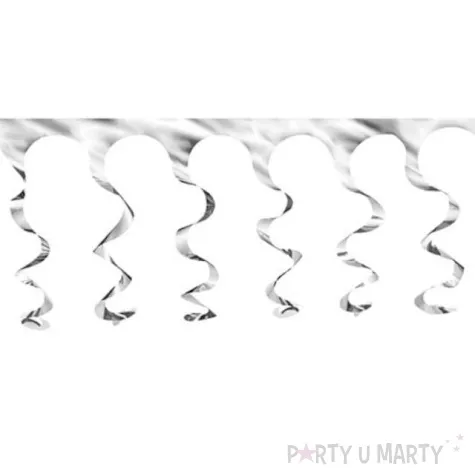 girlanda spirale srebrne 38 cm x 550 cm