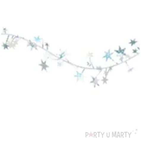 girlanda srebrne gwiazdki 3 35 m