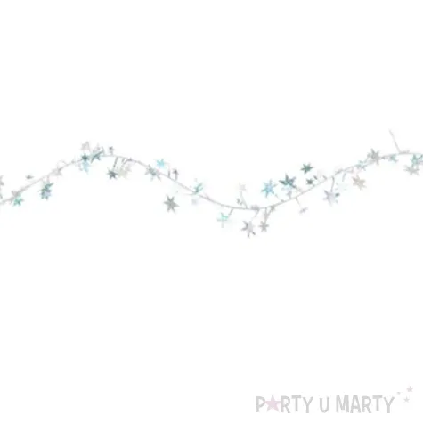 girlanda srebrne gwiazdki 3 35 m